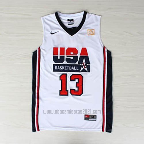 Camiseta USA 1992 Chris Mullin #13 Blanco